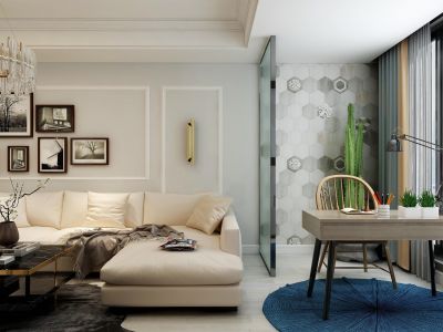 绿城紫薇公馆-360㎡-现代风效果图