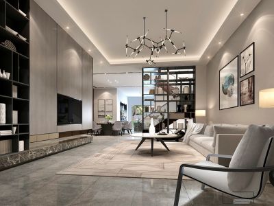 瑞士半山-400㎡-现代风效果图