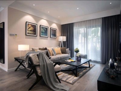 崇文名苑现代风格102平米三居室装修案例