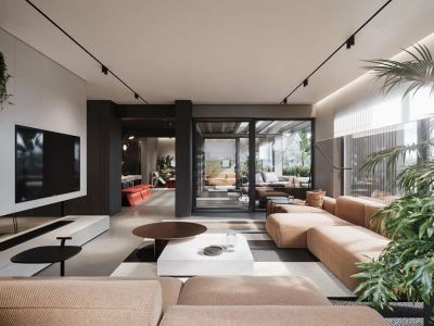 招商金山谷-205㎡-简约风效果图