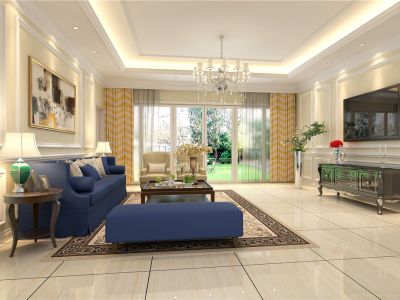 华发中央公园-260㎡-法式风效果图