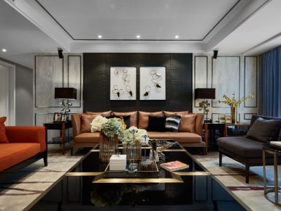 合正观澜汇-105㎡-美式风效果图