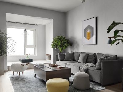 海世界-91㎡-现代风效果图