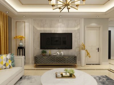 机电小区138平米欧式风格三居室装修案例