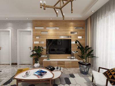 明耀国际110平米现代简约风格三居室装修案例