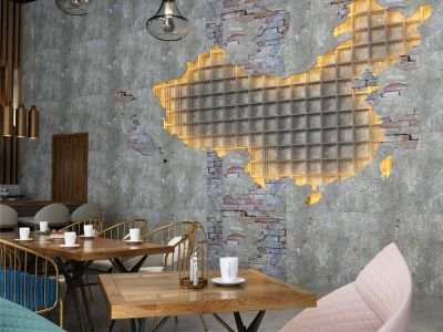 咖啡厅-140㎡-工业风效果图