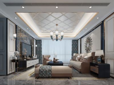 恒大西山檀府-155㎡-法式风效果图