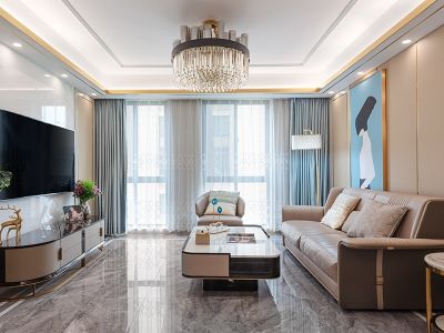 西安锦园-125㎡-现代风效果图