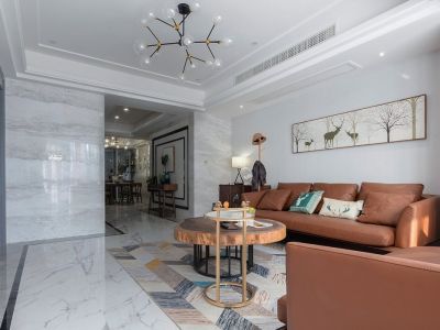 鸿发公寓-114㎡-现代风效果图