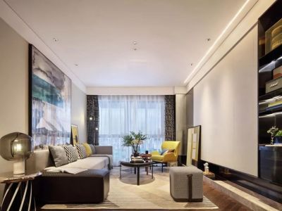 南滨帝景-119㎡-现代风效果图