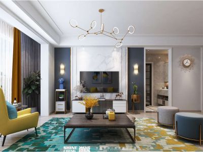 恒基名筑-120㎡-现代风效果图