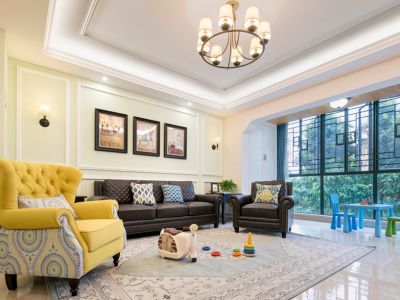 开元第一城-128㎡-美式风效果图