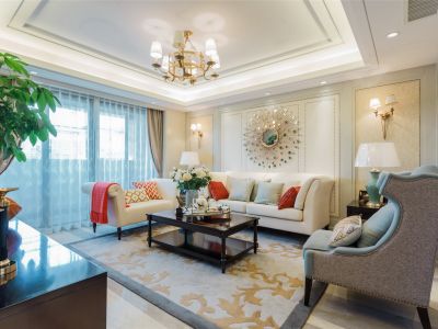 绿景红树湾壹号-150㎡-混搭风效果图