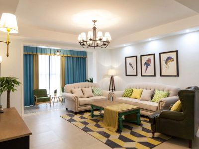 博林天瑞-120㎡-美式风效果图