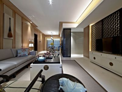 天悦南湾-140㎡-新中式风效果图