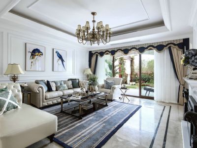 尚品天城-136㎡-法式风效果图