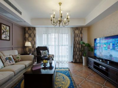 首创国际城-117㎡-美式风效果图