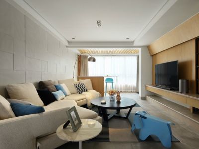 瑞景河畔家园-135㎡-现代风效果图