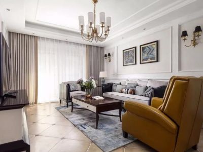 文慧园-127㎡-美式风效果图