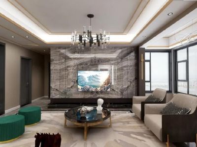 天峰祥和西苑130平米现代轻奢风格三居室装修案例