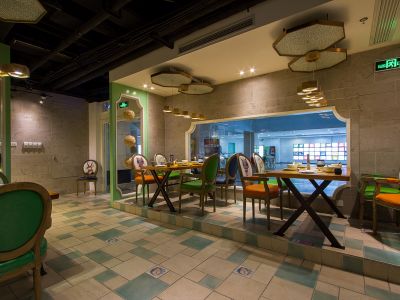 茶餐厅-300㎡-复古风效果图