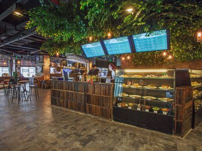 咖啡馆-200㎡-工业风效果图