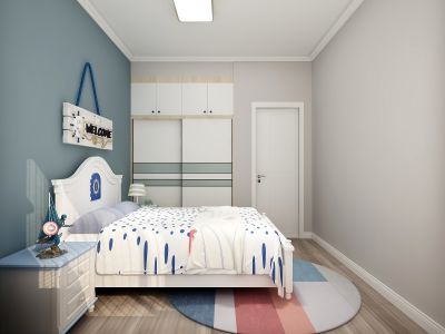 龙湖西辰-102㎡-现代风效果图