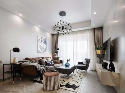 港欧东方花园-120㎡-北欧风效果图