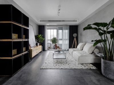 银色家园-110㎡-现代风效果图