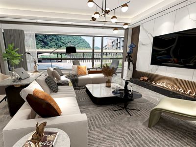 霞光府学府院-203㎡-现代风效果图