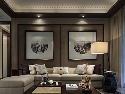 深铁阅山境花园-103㎡-中式风效果图