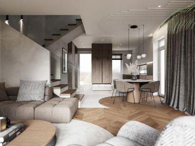 今日香沙御景园-120㎡-现代风效果图