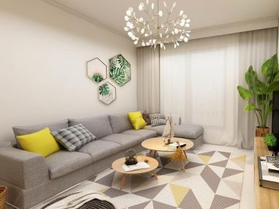 海亮新英里-95㎡-北欧风效果图