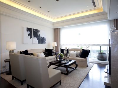 旭辉中心-95㎡-现代风效果图