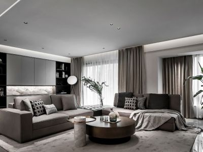 保利蓝海嘉居-100㎡-现代风效果图