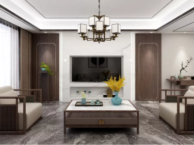 艺海棠-120㎡-新中式风效果图