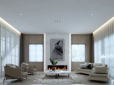 九龙仓逅湾雅苑-265㎡-现代风效果图