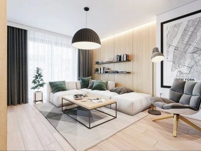 公园左岸-124㎡-现代风效果图