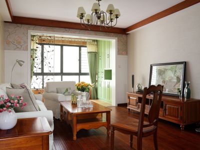 鸿海万科天空之城-130㎡-美式风效果图