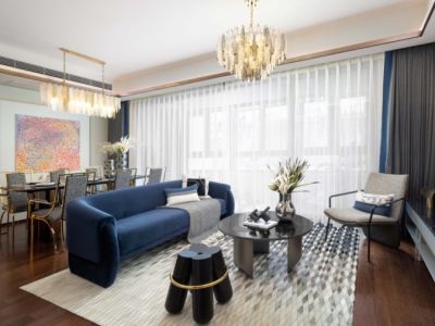 逸合·中央公园-94㎡-轻奢风效果图