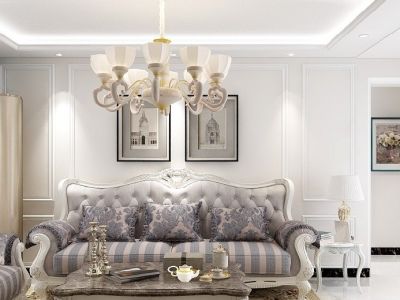 三亚棕榈滩-85㎡-混搭风效果图