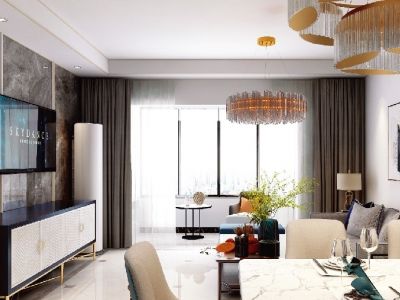 揽海听涛-124㎡-现代风效果图