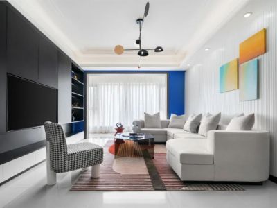 优筑·紫御天成-98㎡-混搭风效果图