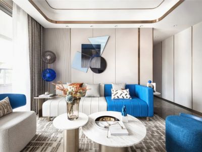 映溪四季花园-108㎡-现代风效果图