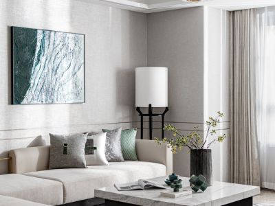 苏州恒大悦珑湾-123㎡-现代风效果图