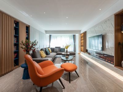 天房美瑜兰庭-129㎡-现代风效果图