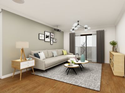 星河时代花园-100㎡-北欧风效果图