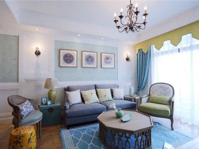 传麒东湖名苑-105㎡-混搭风效果图