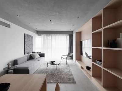 君胜熙珑山-89㎡-极简风效果图