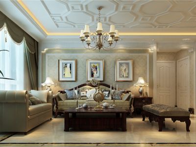 中海国际社区-125㎡-欧式风效果图